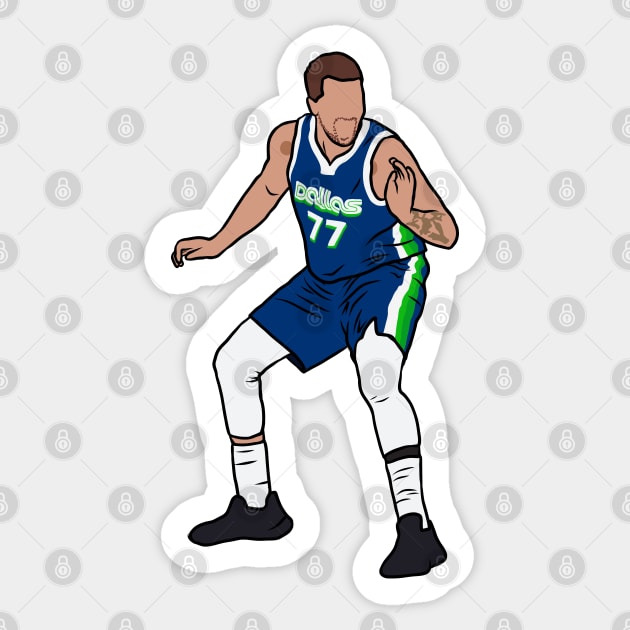 Luka Doncic Funny Celebration Sticker by rattraptees